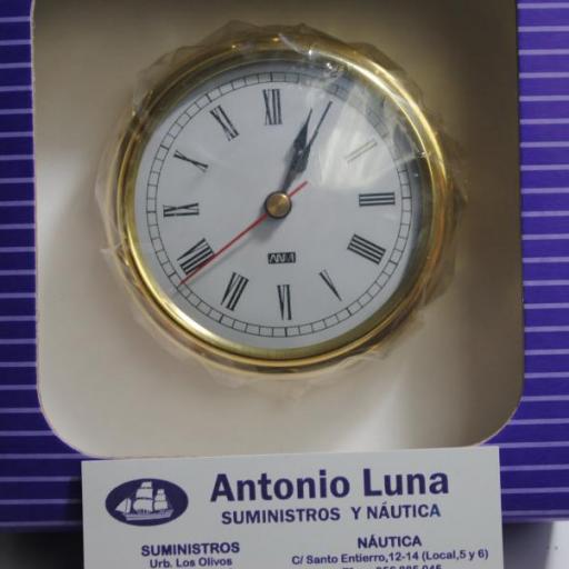 Reloj náutico 95/70 mm. latón pulido. [2]