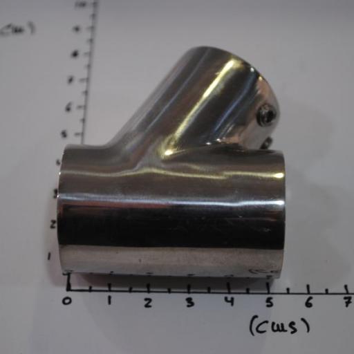 Unión en forma de T inclinada 60º inox-316 para tubo de 25 mm Goldenship [2]