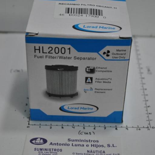 Filtro decantador (sólo elemento filtrante) de 10 micras HL2001 Lorad Marine [6]