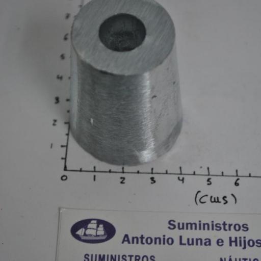 Ánodo de zinc radice hexagonal para eje de 30 mm Zineti [6]