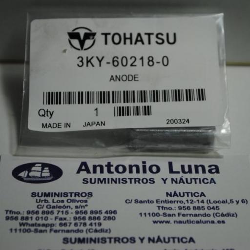 Ánodo de zinc original 3KY-60218-0 Tohatsu [3]