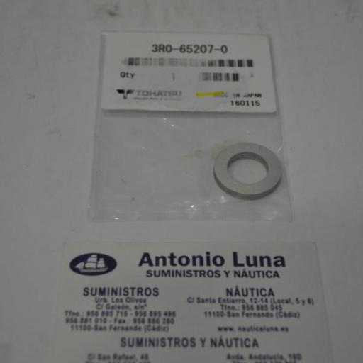Junta (placa) del tubo de agua original 3R0-65207-0 Tohatsu [1]
