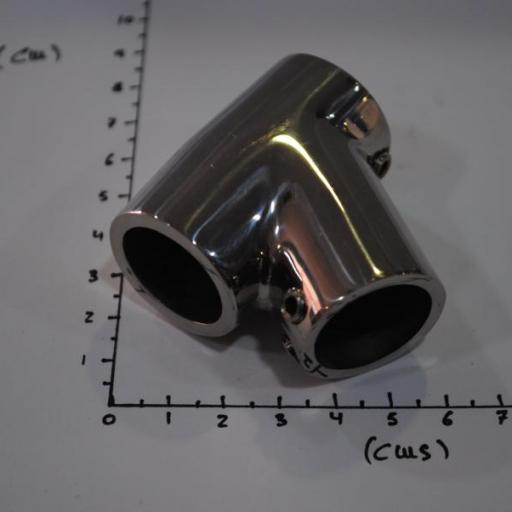 Unión en forma de T inclinada 60º inox-316 para tubo de 22 mm Imnasa