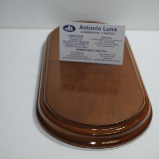 Peana ovalada de madera de 30 x 14 cm [1]