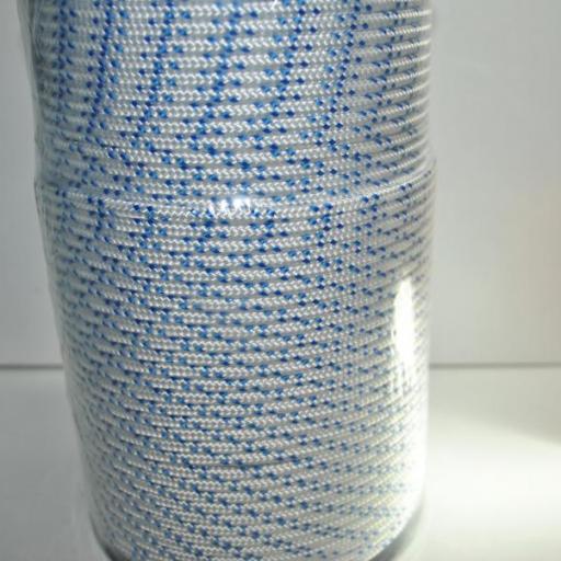 Trenzado de nylon (driza) blanca/azul [2]