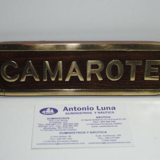 Placa decorativa "CAMAROTE"