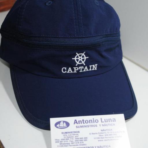 Gorra náutica "Captain" azul