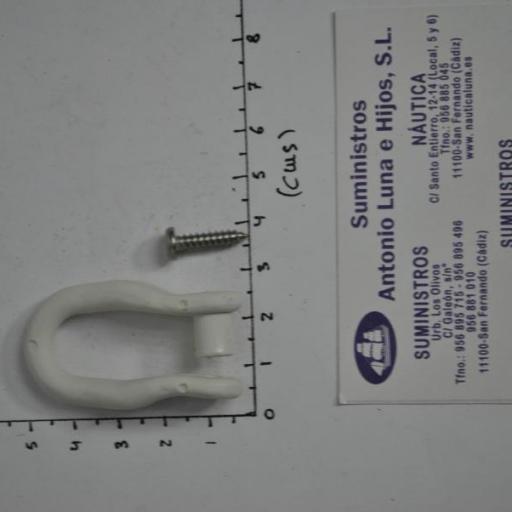 Grillete de nylon blanco de 51mm con tornillo [1]