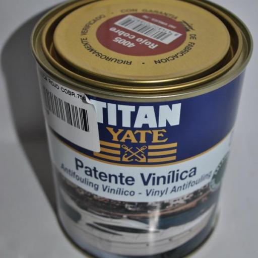 Patente vinílica (antifouling) (matriz semi-dura) rojo cobre 750ml Titan Yate [1]