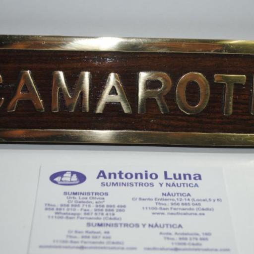 Placa decorativa "CAMAROTE" [3]