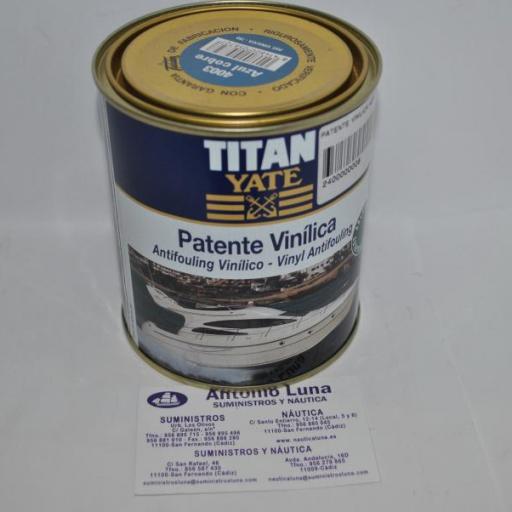 Patente vinílica (antifouling) (matriz semi-dura) azul cobre 750ml Titan Yate [0]