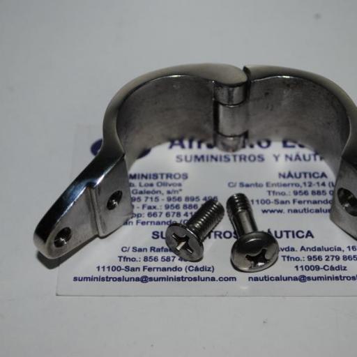 Abrazadera de capota abierta con tornillos inox-316 de 30 mm [1]