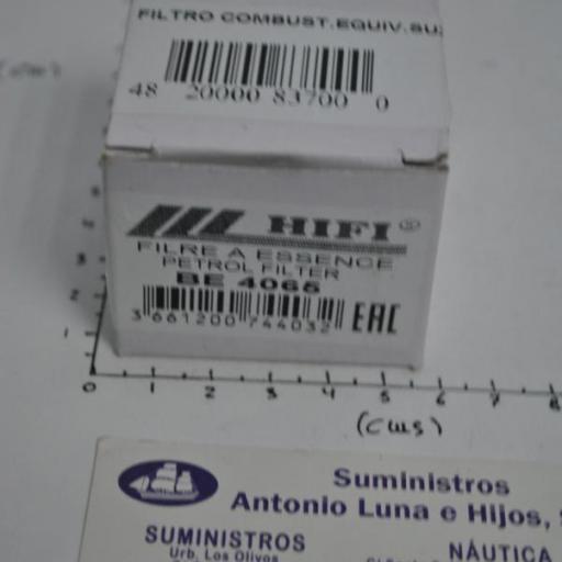 Filtro de combustible (equivalente 15412-92J00 Suzuki) Hifi Filter [7]