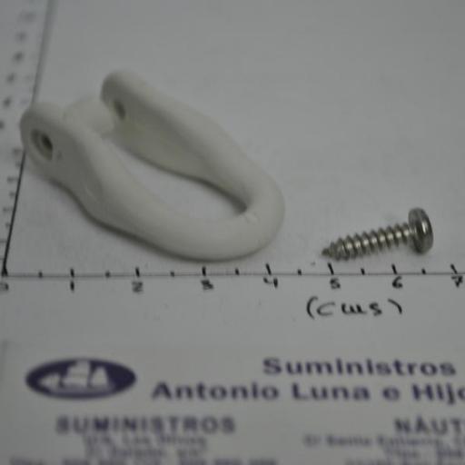 Grillete de nylon blanco de 51mm con tornillo [2]