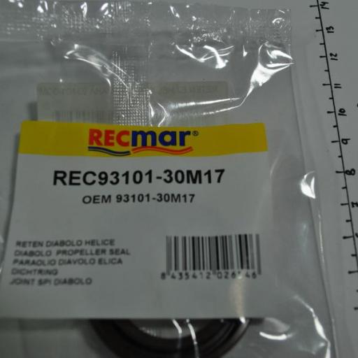 Retén de aceite del eje de la hélice (equivalente 93101-30M17 Yamaha) RecMar [3]