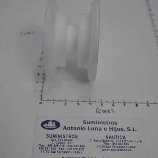 Roldana (cojinete) de plástico de 68 mm x 40 mm para puntera de proa [4]