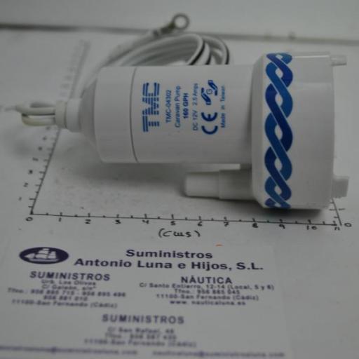 Bomba de achique sumergible TMC (tipo caravana) 12V 160 GPH (605 l/h) [4]