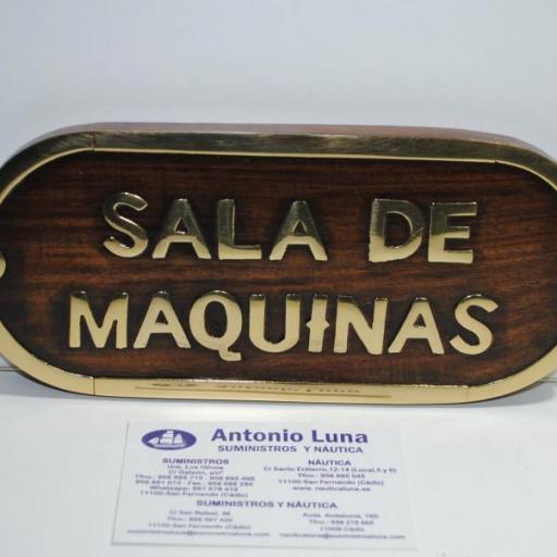 Placa decorativa "SALA DE MÁQUINAS" [3]