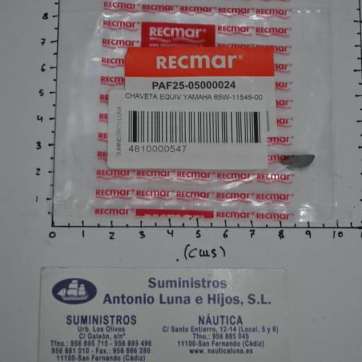 Chaveta (equivalente 65W-11545-00 Yamaha) RecMar [7]