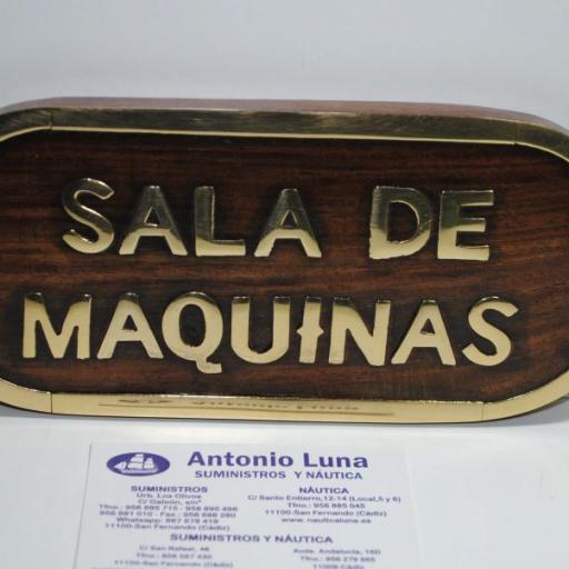Placa decorativa "SALA DE MÁQUINAS" [1]