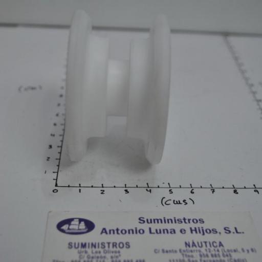 Roldana (cojinete) de plástico de 68 mm x 40 mm para puntera de proa