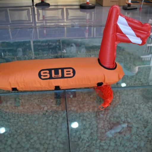 Boya de buceo Safe Dive tipo torpedo (con 20 mt cabo) Lalizas [1]