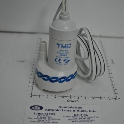 Bomba de achique sumergible TMC (tipo caravana) 12V 160 GPH (605 l/h) [2]