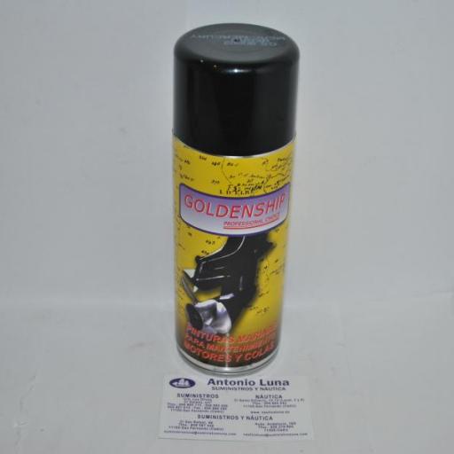 Pintura (spray) para motor Mercury negro 400ml Goldenship [0]