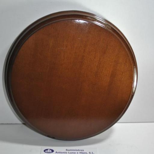Peana redonda de madera barnizada de 20 cm de diámetro [3]