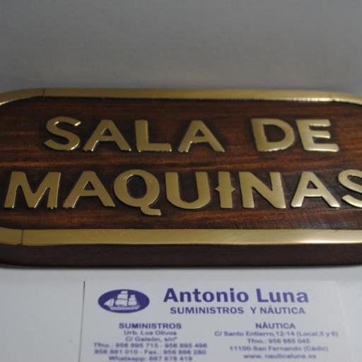 Placa decorativa "SALA DE MÁQUINAS" [2]