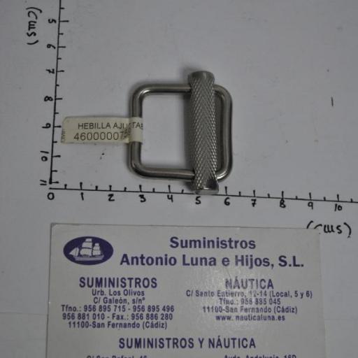 Hebilla tensora ajustable de acero inoxidable AISI-316 de 25 x 25 mm [4]