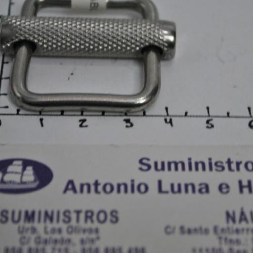 Hebilla tensora ajustable de acero inoxidable AISI-316 de 25 x 25 mm