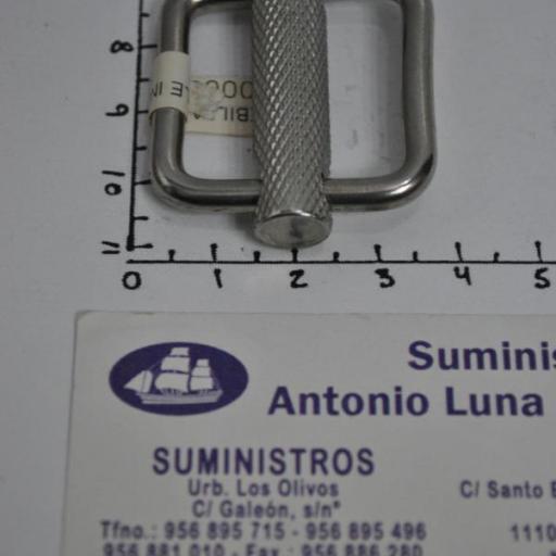 Hebilla tensora ajustable de acero inoxidable AISI-316 de 25 x 25 mm [3]