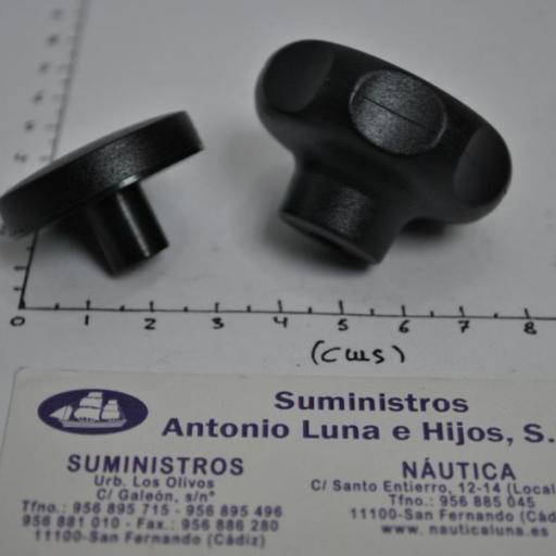 Pomo universal hembra de PVC negro [5]