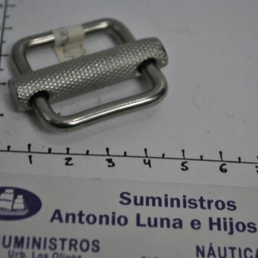 Hebilla tensora ajustable de acero inoxidable AISI-316 de 25 x 25 mm [1]