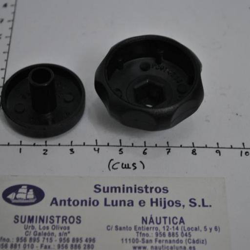 Pomo universal hembra de PVC negro [2]