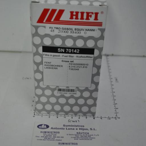 Filtro de gasoil (equivalente SN70142 Nanni Diesel) Hifi Filter [7]