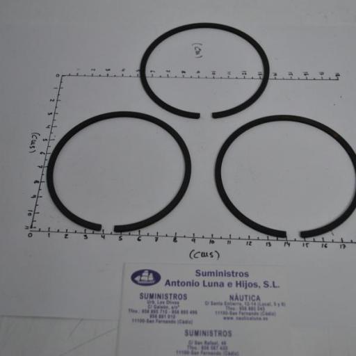 Set aros (3 uds) pistón (segmentos) standard 353000120 original Tohatsu [1]