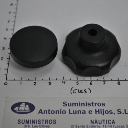 Pomo universal hembra de PVC negro [1]