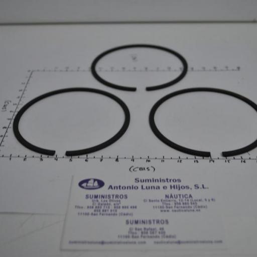 Set aros (3 uds) pistón (segmentos) standard 353000120 original Tohatsu [2]