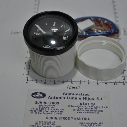 Reloj indicador de nivel de combustible del depósito para 12V/24V de 240-33 Ohm Osculati [0]