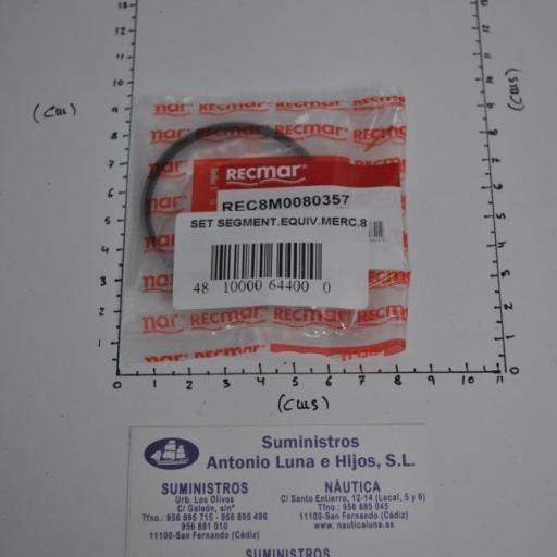 Set de segmentos (2 aros) (equivalente 8M0080357 Mercury) RecMar [6]