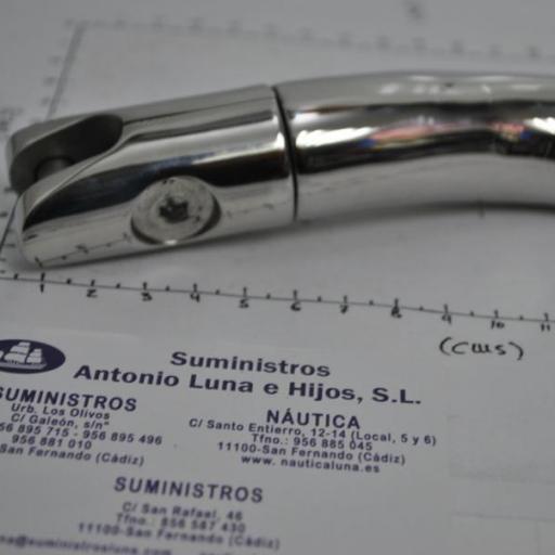 Conector giratorio curvo ancla-cadena de acero inoxidable AISI-316 [6]