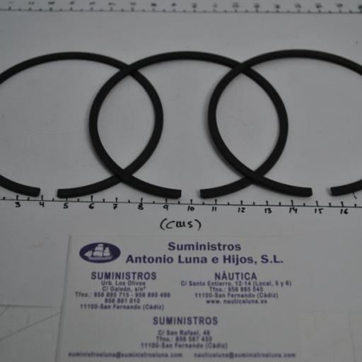Set aros (3 uds) pistón (segmentos) standard 353000120 original Tohatsu [4]