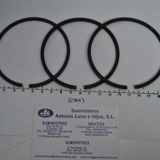 Set aros (3 uds) pistón (segmentos) standard 353000120 original Tohatsu [5]