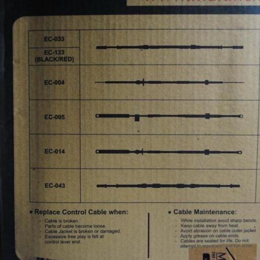 Cable de mando (control) para motores Mercury y Mercruiser de la serie Edge modelo EEC-005 extra flexible Multiflex [3]