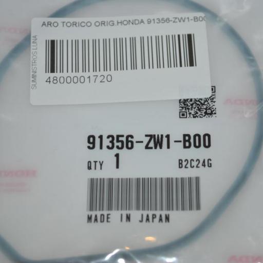Aro tórico (junta) original 91356-ZW1-B00 Honda [3]