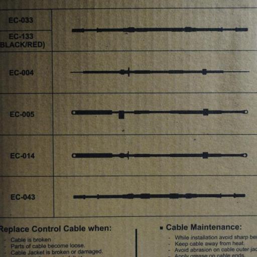Cable de mando (control) para motores Mercury y Mercruiser de la serie Edge modelo EEC-005 extra flexible Multiflex [2]