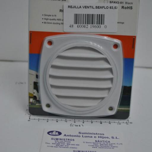 Rejilla de ventilación redonda blanca Seaflo [1]