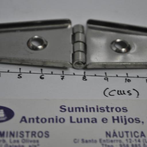 Bisagra de acero inoxidable AISI-316 de 145 x 32 x 1,2 mm  Viadana [1]